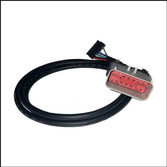 Cable for PT30 HOS ELD Logbook, Compliant ECM w/DOT-Electronic Logging Device, Square Gray Panel Connector, PTSS122615