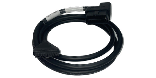 Cable for PT30 HOS ELD Logbook, Compliant ECM w/DOT-Electronic Logging Device, Mack/Volvo Square Black Heavy Duty OBDII Cable, Part # PTSSOV15