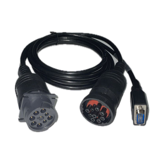 CalAmp 5C909-2 Rev C J1939 Male & Female 9-pin & Male 15-pin Connector Y-Cable