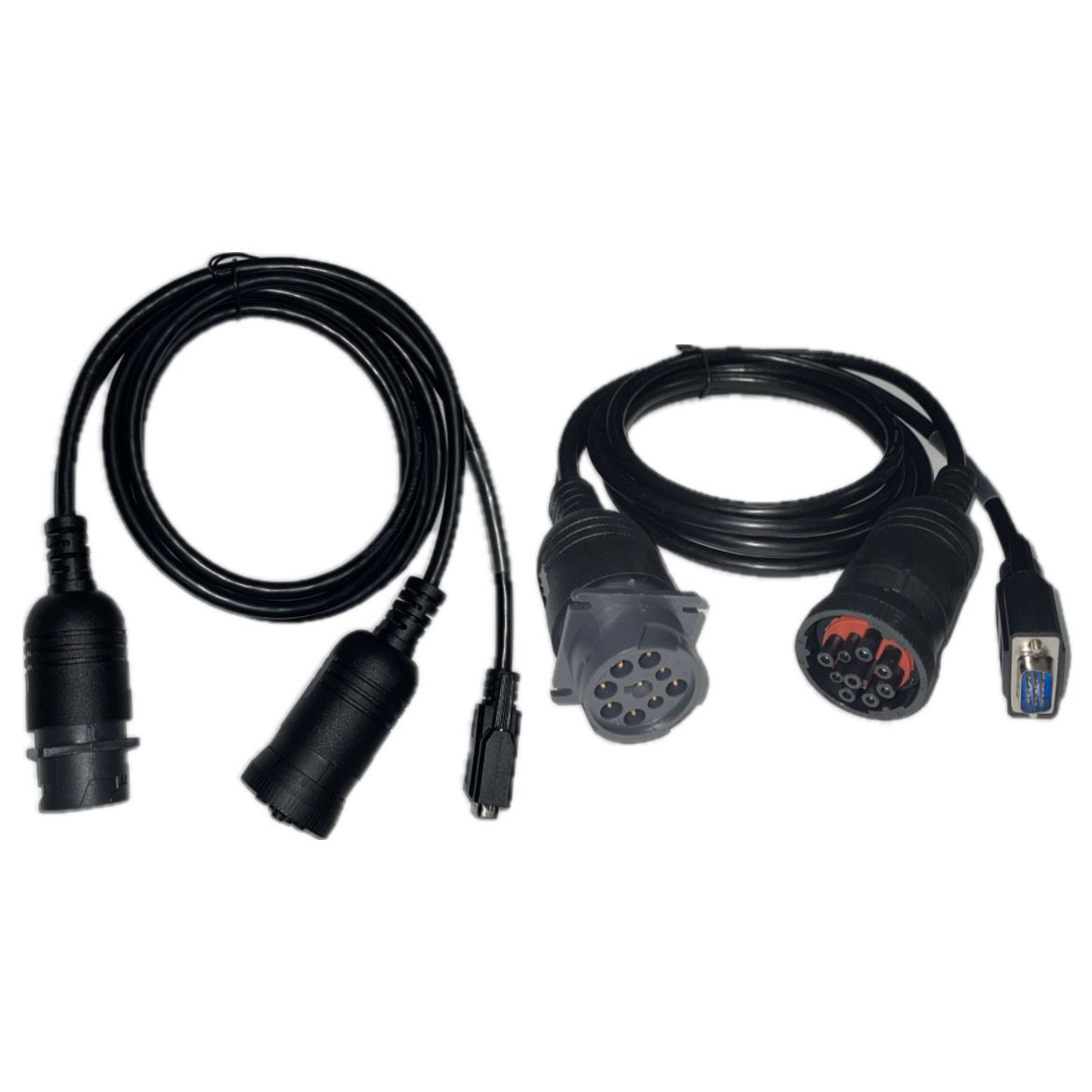 CalAmp 5C909-2 Rev C J1939 Male & Female 9-pin & Male 15-pin Connector Y-Cable