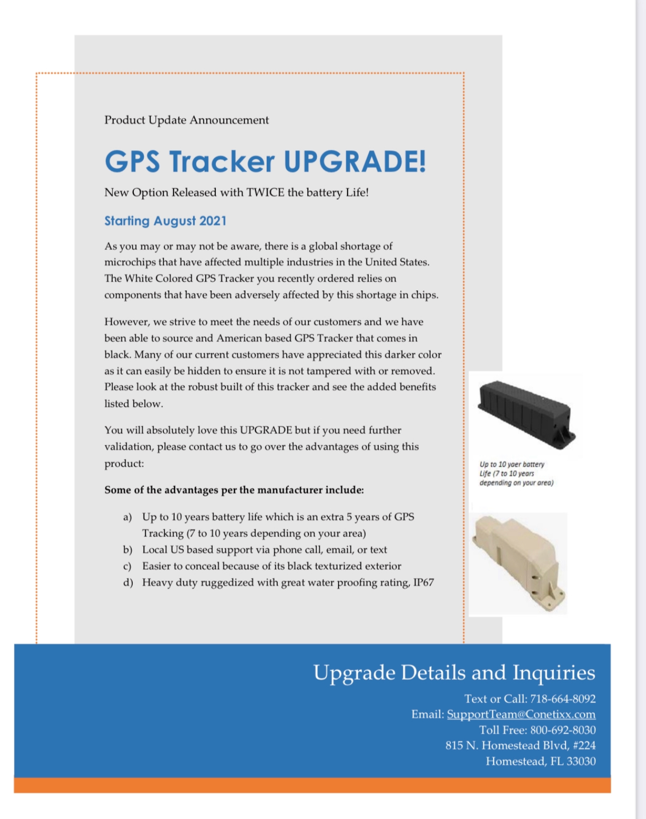 Unidad de seguimiento GPS para remolque - Sin cables - Sin contratos ni tarifas mensuales - Opciones de batería de larga duración, elija entre 3, 4, 5 y 10 años de duración de la batería - CalAmp Lender Outlook: ASIN: B00NPA42B0 